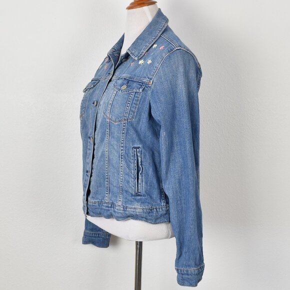Levi's Flower Embroidered Denim Trucker Jacket - XL - Picture 8 of 10